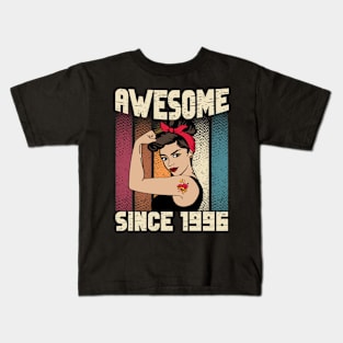 Awesome since 1996,26th Birthday Gift women 26 years old Birthday Kids T-Shirt